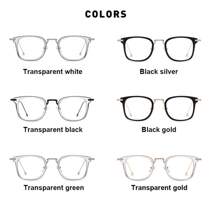 พร้อมกล่อง-kateluo-b1823-new-trend-unisex-glasses-frame-anti-blue-light-square-glasses