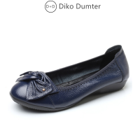 DikoDumterผู้หญิงสบายSoft-Soled Flat-Bottomedรองเท้าหนังแท้สำหรับผู้หญิงรองเท้าบัลเล่ต์