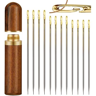 Self-Threading Needles,Sewing Needles for Hand Sewing,for the Elderly,Easy Side Threading Stitching Pins