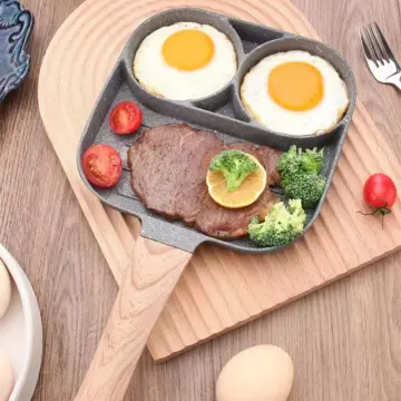 Black Non-stick Four-hole Frying Pot Thickened Omelet Pan Egg