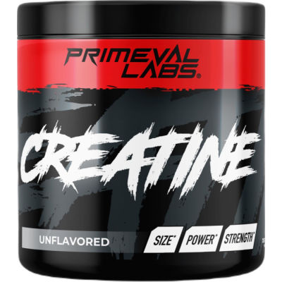 Primeval Labs Creatine Monohydrate Powder 60 Servings, (Unflavored) 5g Creatine Per Serving  Easy to Mix INCREASE MUSCLE MASS  power, and post exercise recovery ครีเอทีน