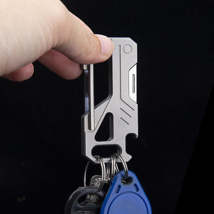 พวงกุญแจโลหะผสมไทเทเนียมจี้พวงกุญแจรถของผู้ชายมีดเล็ก-m390มีดด่วน-edc-แบบพกพา