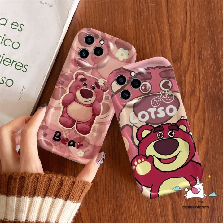 เคสการ์ตูนน่ารักลายสตรอเบอร์รี่หมี-lotso-สำหรับ-realme-9i-6i-5-5i-5s-7i-c15-c55-c53-c25s-c12-c35-c31-c2-c33-c20a-c17-c25-c25y-ขอบโค้งมน