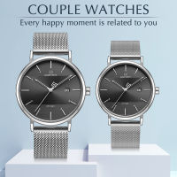 NAVIFORCE Watch Men Top Brand Luxury Couple Watches with Waterproof Steel Mesh Band Quartz Wristwatch Set for Sale Male Clock