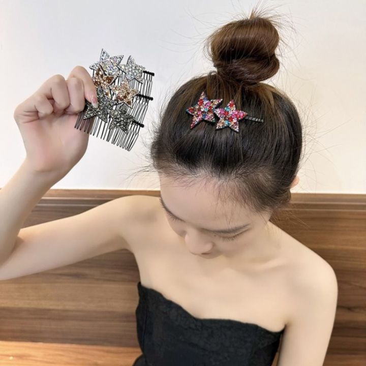 Cheap Crystal U Shape Hair Styling Comb Bowknot Invisible Extra