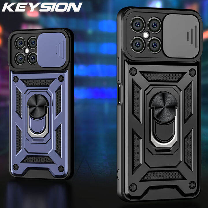 KEYSION Shockproof Case For HONOR X8 X30i Push Pull Camera Protection Phone Cover For Huawei P40