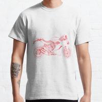 Red Ducati SuperSport Line Art t shirt for MV Ghezzi Daelim KTM Suzuki Kawasaki CCM