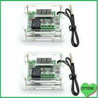 ZTTEBE 2Pcs -50-110 °C ตัวควบคุมอุณหภูมิแบบดิจิตอล 12V DC สีเขียวอ่อน ควบคุมอุณหภูมิอิเล็กทรอนิกส์ พร้อมรีเลย์10A ช่องเดียว สวิตช์โมดูล การตรวจจับอุณหภูมิ