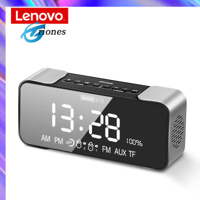 Lenovo ลำโพงบลูทูธไร้สายพกพา L022 Led นาฬิกาปลุกลำโพงไร้สาย Tf การ์ด Fm