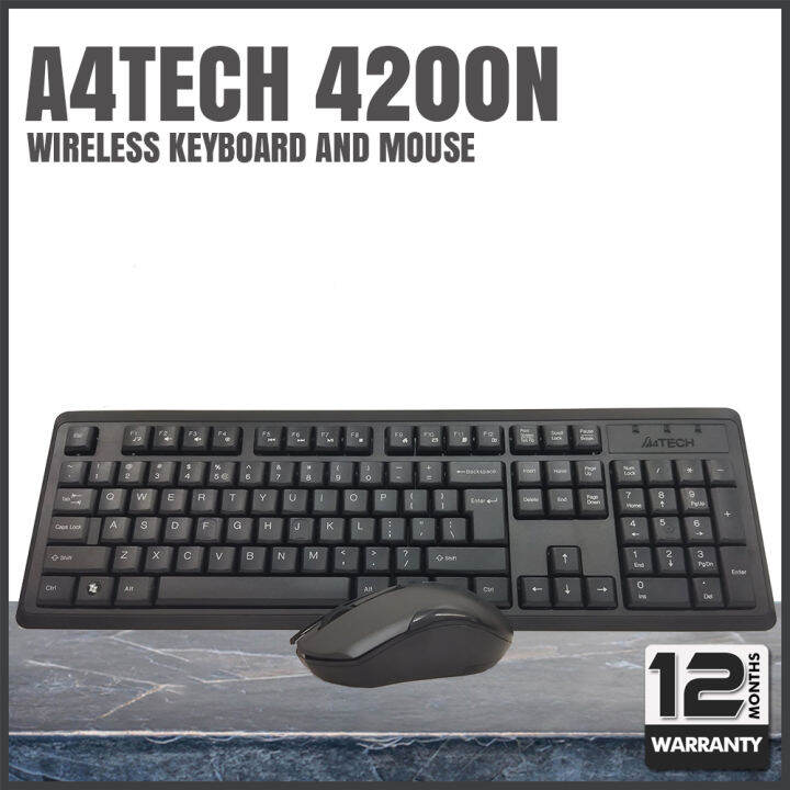 A4Tech 4200N Wireless Keyboard and Mouse with drain holes design
