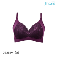 Jintana เสื้อชั้นใน Wireless Fit รุ่น Coverage รหัส JB2869 สีไวน์