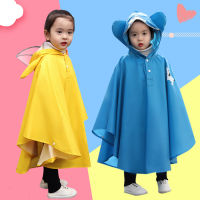 เด็ก Raincoat Poncho สไตล์นักเรียนโฮสติ้งชั้นเรียนพิมพ์หญิงนักเรียนชั้นประถม Raincoat เด็ก Poncho E3W0