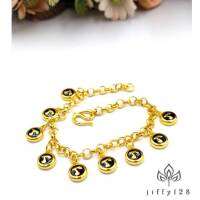 JEWERY33 K407สร้อยข้อมือ ทองห้อยตุ้งติงนะโม สร้อยงานไมครอน ไม่แพ้ ใส่ติดตัวลงน้ำได้