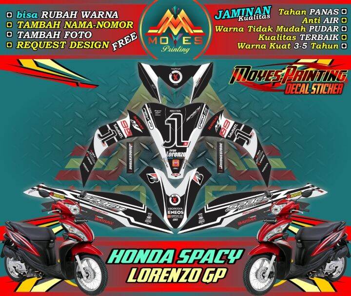 Decal Stiker Full Body Decal Stiker Honda Spacy Stiker Motor Honda Spacy Decal Stiker Motor