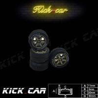 1/64 Kickcar ล้อรถสำหรับรถรุ่นที่มีล้อยาง Ruer ล้อรถแข่งอะไหล่แต่ง Hotomica