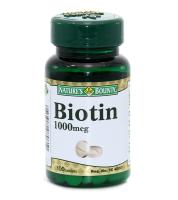 Natures Bounty Biotin 1000 mcg เนเจอร์เบาตี้ ไบโอติน 1000 mcg 100 เม็ด