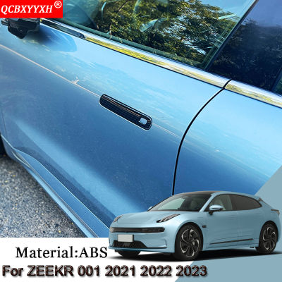 4ชิ้นรถจัดแต่งทรงผม ABS สำหรับ zeekr 001 2021 2022 2023รถโดยการจัดการปกกล่องเลื่อมจับกรอบสติ๊กเกอร์อุปกรณ์ภายนอก