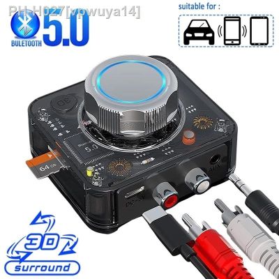Bluetooth 5.0 Audio Receiver 3D Stereo Music Wireless Adapter TF Card RCA 3.5mm 3.5 AUX Jack For Car Kit Wired Speaker Headphone