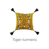 DUNXDECO Cushion Cover Decorative Square Pillow Case Vintage Artistic Tiger Print Tassel Soft Velvet Coussin Sofa Chair Bedding