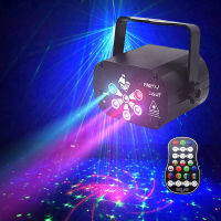 120 Patterns USB Rechargeable Led Laser Projector Lights RGB UV DJ Sound Party Disco Light for Wedding Birthday Party dj Home