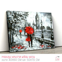 JM Frame รูปติดผนัง ภาพท้องถนนนคร London ภาพพิมพ์ สไตล์ภาพวาดสีน้ำมัน แคนวาสแท้ กรอบรูปติดผนัง ภาพติดผนัง กรอบรูปแต่งบ้าน ตกแต่งผนังห้อง  ของแต่งบ้าน อุปกรณ์แต่งบ้าน พร้อมแขวนได้ทันที รุ่น C-0003 เลือกได้ 2 ขนาด