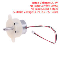 Sun ปิดเสียงเกียร์มอเตอร์แรงบิดสูงช้าเกียร์ไมโครไฟฟ้ามอเตอร์ DC 6V 5 RPM