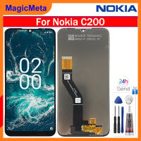 จอ LCD แบบดั้งเดิม MagicMeta สำหรับ Nokia C200ชิ้นส่วนจอสัมผัสแอลซีดีของเครื่องแปลงดิจิทัลอะไหล่สำหรับโนเกีย C200หน้าจอ TA-1437การแสดงผลหน้าจอ TA-1510พร้อมเครื่องมือฟรี