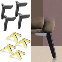 4Pcs Metal Furniture Legs 3.94inch Height Triangle Furniture Feet Heavy Duty Cabinet Sofa Support Leg Anti-Slip Desk Leg Furniture Protectors Replacem