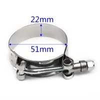 Motorcycle 2In Band Exhaust Pipes Clamp Caliper Stainless Steel 593935 For 51mm Slip-on Type Motorcbike Muffler Auto Accessories Haberdashery