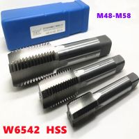 1pcs W6542 HSS ขวามือตรงสล็อตแมชชีนแตะเมตริก M48-M58 ต๊าปเกลียวสําหรับเครื่องมือซ่อมแซมเจาะเกลียว