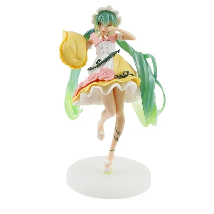 2023 New Anime Figure Hatsune Miku Cinderella Wonderland Long Hair Princess Kawaii Virtual Singe Miku Model Collecting Toys