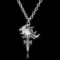 Final Fantasy VIII Necklace Sleeping Lion Heart Griever Squall Leonhart Lion Head Necklaces Pendants Fashion Game Jewelry#281373 Fashion Chain Necklac