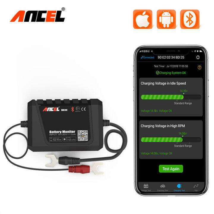 Ancel Bm300 12V Battery Tester Android Ios Bt Charging Start Test Voltage Test Lazada PH