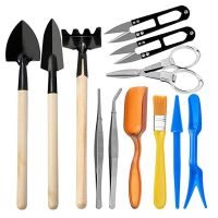 12 Pcs Plant Garden Tools Set For Succulents Potted Plants Seedling Starter Spade Pruning Tweezers Scissors