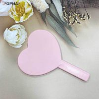 【BEIBEI】 GPHA 1Pcs Heart-Shaped Travel Handheld Mirror Cosmetic Hand Mirror with Handle new