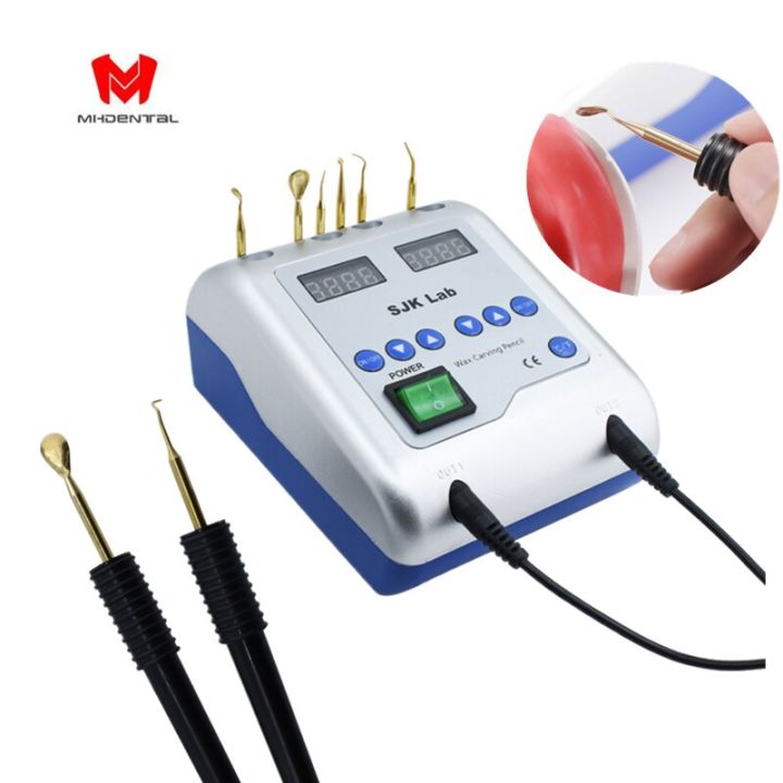 SJK Lab Electric Waxer Knife Carving With 6 Wax Tips+2 Pens Dentistry