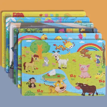 (6 Puzzles*60 Piece) Puzzles for Kids Ages 4-8, Wooden