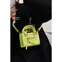 LASGO fashion niche design mini lipstick bag texture western style portable small square bag hot girl messenger bag 【QYUE】