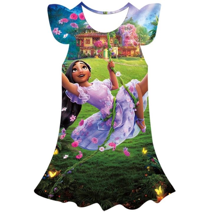 jeansame-dress-encanto-เด็กอิซาเบลชุดเด็กวัยหัดเดิน-mirabel-เครื่องแต่งกายวันเกิดสาวดอกไม้สีม่วง-ruffles-ชุดเจ้าหญิงพรรคบทบาทเล่นเสื้อผ้า