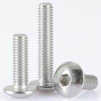 Big round head allen M6 bolts Half mushroom type male screws machines thread pitch fasteners 304 stainless steel Nails Screws  Fasteners