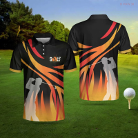 【high quality】  Light Black Skull Pattern Golf Jersey 3d Printed Fashion Polo Shirt Kado Keren Mens And Womens Short Sleeve Summer Golf Player T-shirt Pop02