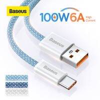 Baseus สายเคเบิล USB C 100W,6A ชาร์จเร็วชนิด C สายสายโทรศัพท์6A สำหรับ Huawei 27W สำหรับ Xiaomi