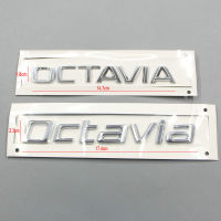 Etiqueta Para Equipaje OCTAVIA,Logotipo Del Alfabeto,Plástico ABS Galvanizado,Pintura De Coche Plateada