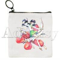 Inuyasha Higurashi Coin Purse Female Fabric Small Purse Feudal Demon Mini Clutch Bag Cute Korean Canvas Key Case Coin Purse