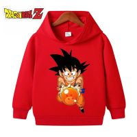 Sudadera con capucha de Dragon Ball Z para niño, traje deportivo de moda, ropa de calle de Anime, otoño e invierno, novedad de 100-160