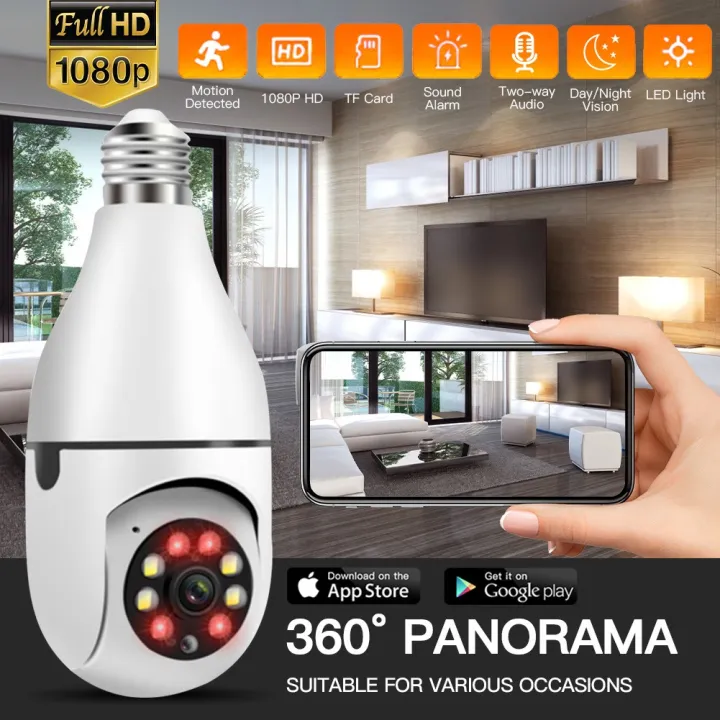 【with Memory Card】CCTV Camera PTZ HD 1080P Rotatable 360° Automatic