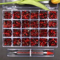 【CW】 Glass AB/Red Rhinestones 400-480pcs Sequin Rhinestone Decoration With 1 Picker Kits