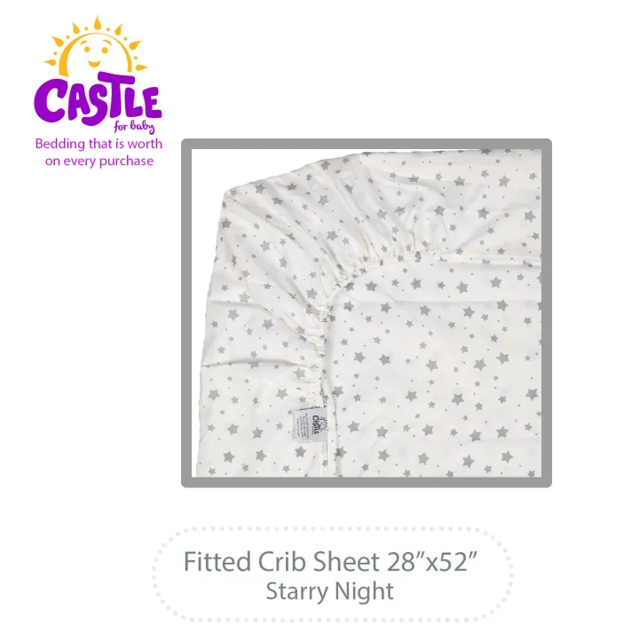 Castle for baby Fitted Crib Mattress Sheet 28" x 52" Starry Night