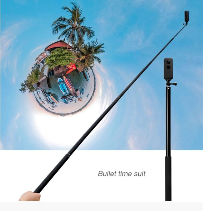 ควบคุมการถ่ายภาพอย่างเป็นอิสระ-360-ไม้เซลฟี่แบบยืดหดได้-3m-invisible-selfie-stick-สำหรับกล้อง-action-camera