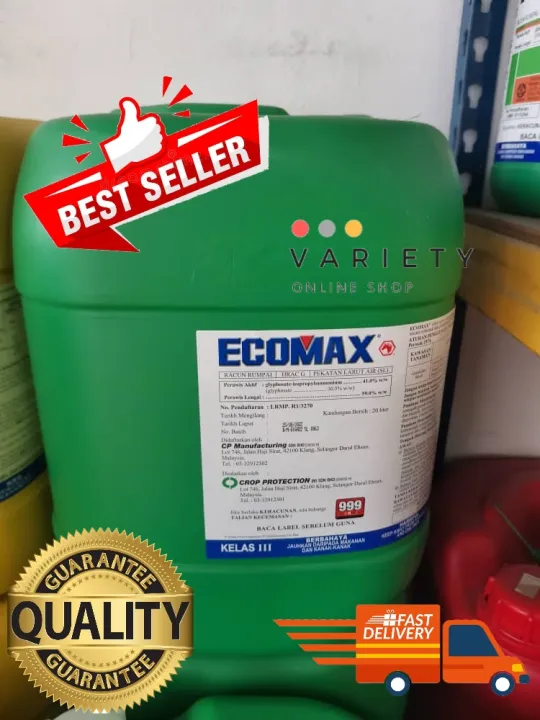 20l Ecomax Glyphosate 41 Weed Killer Herbicide Rumput Rumpai Lalang